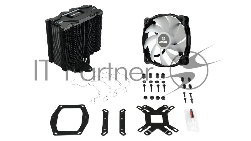 Кулер для процессора Enermax F40 ARGb Edition черный, 140 мм, алюминий/медь, 1200 об/мин, 23 дБ, 4 pin, 200 Вт, 158 мм