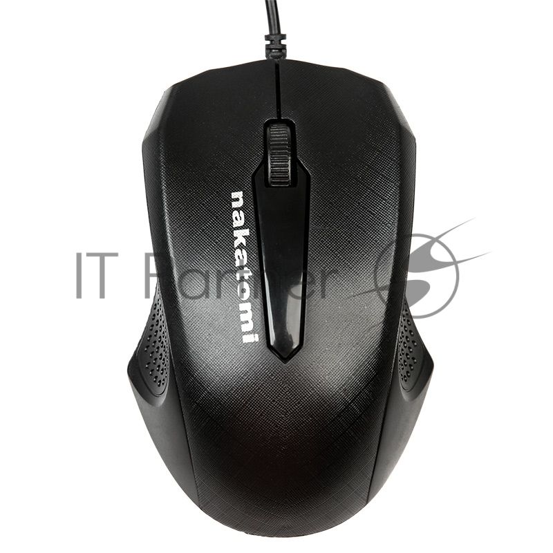 Мышь проводная Nakatomi MON-07U черный, 800 dpi, USB, кнопки - 3