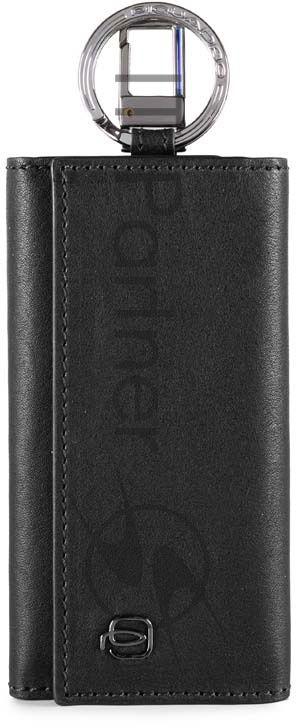 Ключница Piquadro Black Square PC1397B3/N черный натур.кожа