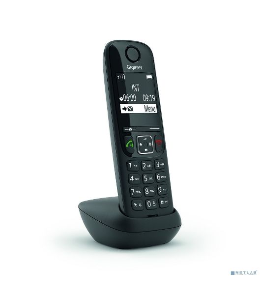 Дополнительная трубка Dect Gigaset AS690HX черный для AS690