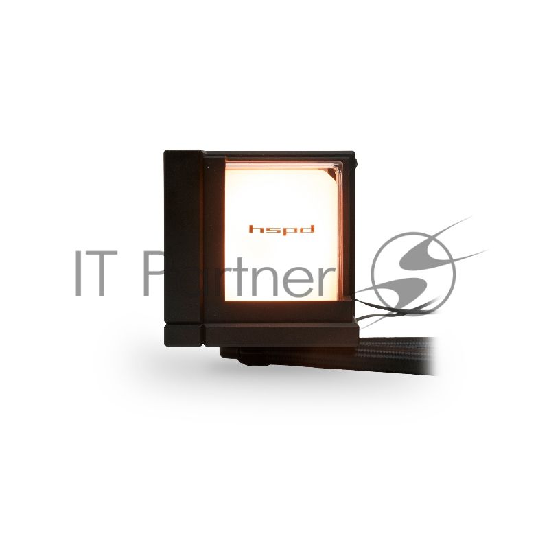 Водяное охлаждение для процессора/ Water Cooling System HSPD W1240 ARGB BLACK черный 120мм алюминий+медь 1800rpm 27db 4-pin 280W