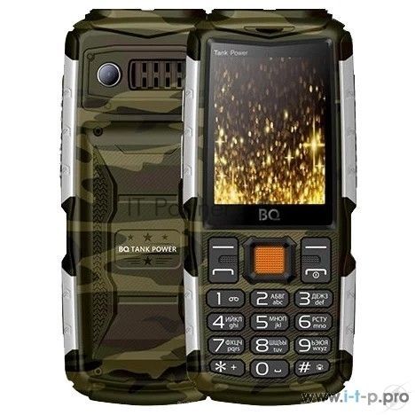 Мобильный телефон BQ 2430 Tank Power серебро/камуфляж