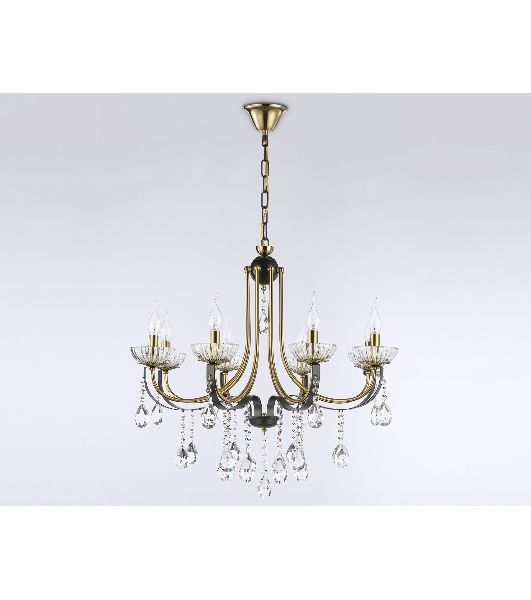 Светильник Ambrella light TR4953/8 BK/GD/CL черный/золото/прозрачный E14*8 max 40W D740*735