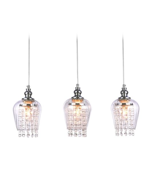 Светильник Ambrella light TR3612/3 CH/CL хром/прозрачный E27/3 max 40W 570*140*920