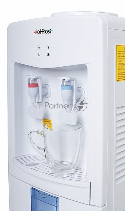 Кулер для воды Hotfrost V118E, верхняя загрузка, нагрев 90 °С, охлаждение 15 °С, белый