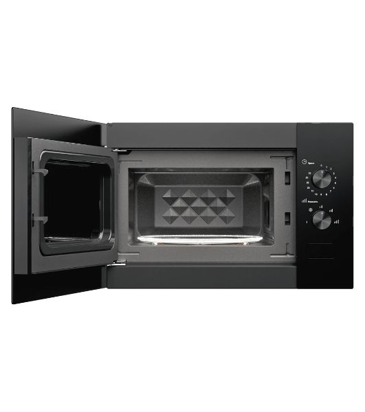 Встраиваемая микроволновая печь MONSHER MMH 1015 Noir, High-Tech, 15 л, мощность 600 Вт, 5 уровней мощности, размораживание, поворотное управление, черный