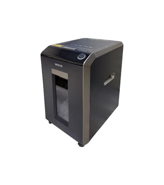 Шредер Office Kit SA200M 1,9х10 черный/серый с автоподачей (секр.P-5) фрагменты 220лист. 40лтр. скобы пл.карты