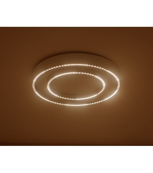 Потолочный светодиодный светильник Ambrella light FL5821 WH белый 55W 3000K/4200K/6400K D600*75 (без ПДУ)