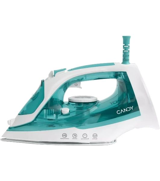 Утюг Candy CI-104 белый/бирюзовый, 2700 Вт, 50 г/мин, 160 г/мин, 370 мл