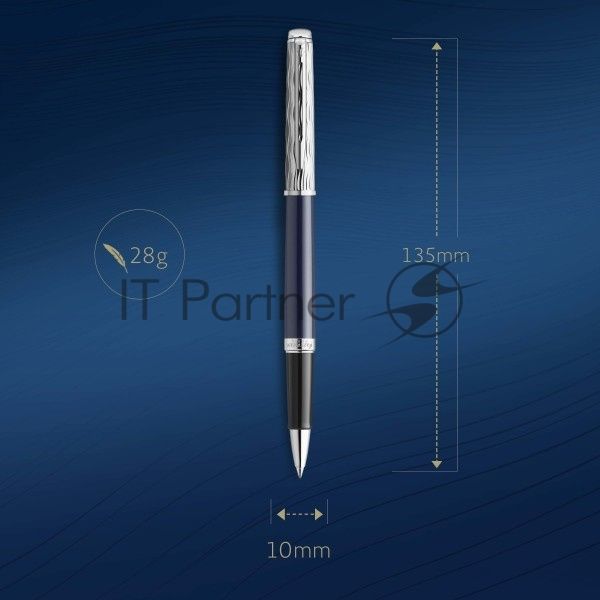 Ручка роллер Waterman Hemisphere L`Essence du Bleu (CW2166469) LaqBlue CT F черн. черн. подар.кор.