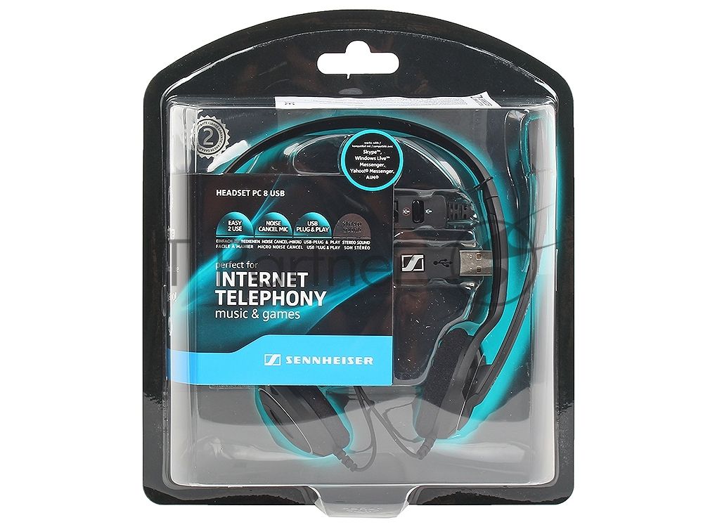 Гарнитура EPOS PC 8 чёрный, проводная, USB, подвижный микрофон, выключение микрофона