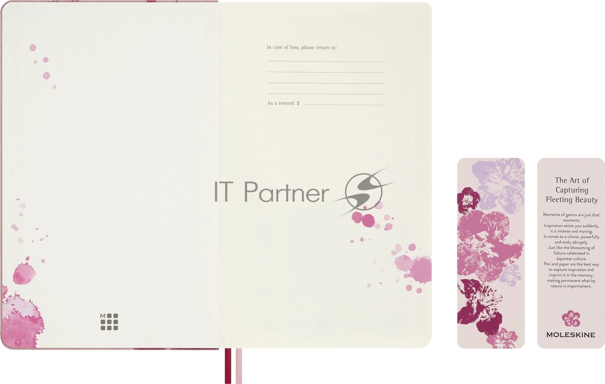 Блокнот Moleskine LIMITED EDITION САКУРА LESU09QP062 Large 130х210мм обложка текстиль 176стр. нелинованный твердая обложка розовый 2026