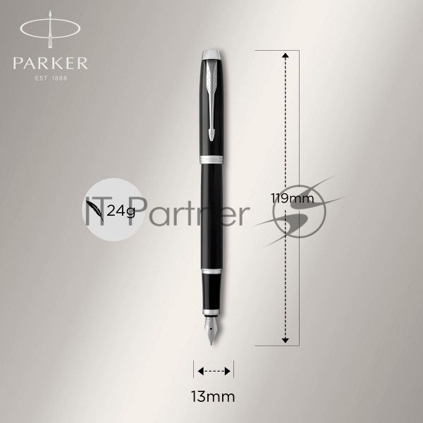 Набор ручек Parker IM Core FK221 (CW2093215) черный CT сталь нержавеющая, подарочная коробка ручка перьевая, ручка шариковая