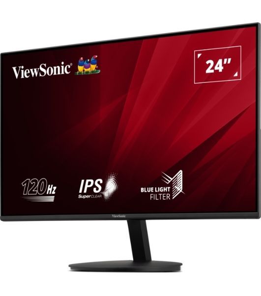 Монитор 23.8" ViewSonic VA24E1-H IPS 1920x1080, 120 Гц, 5 мс, 16:9, 250 кд/м², HDMI 1.4, VGA, черный