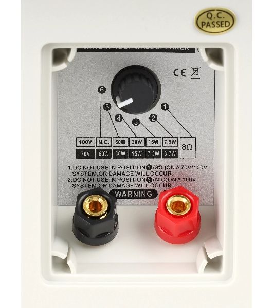 Акустическая система Intrend ITSPK-MSK6-W двухполосная, корпусная: 6"СЧ, 1"ВЧ, 7.5Вт/15Вт/30Вт/60Вт 100V/70V/8Ом, IP66. Корпус полипропилен, алюминиевый гриль. Цвет белый. Крепление в комплекте. (в упаковке 2шт, цена указана за 1шт)