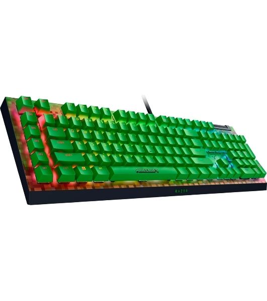 Клавиатура Razer BlackWidow V4 X Green Switch Minecraft Edition проводная, USB Type-A, зеленый