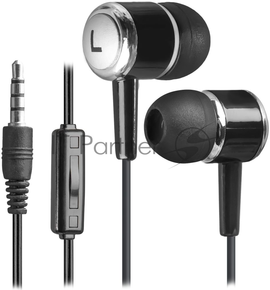 Наушники Defender Pulse 427 черный вставки