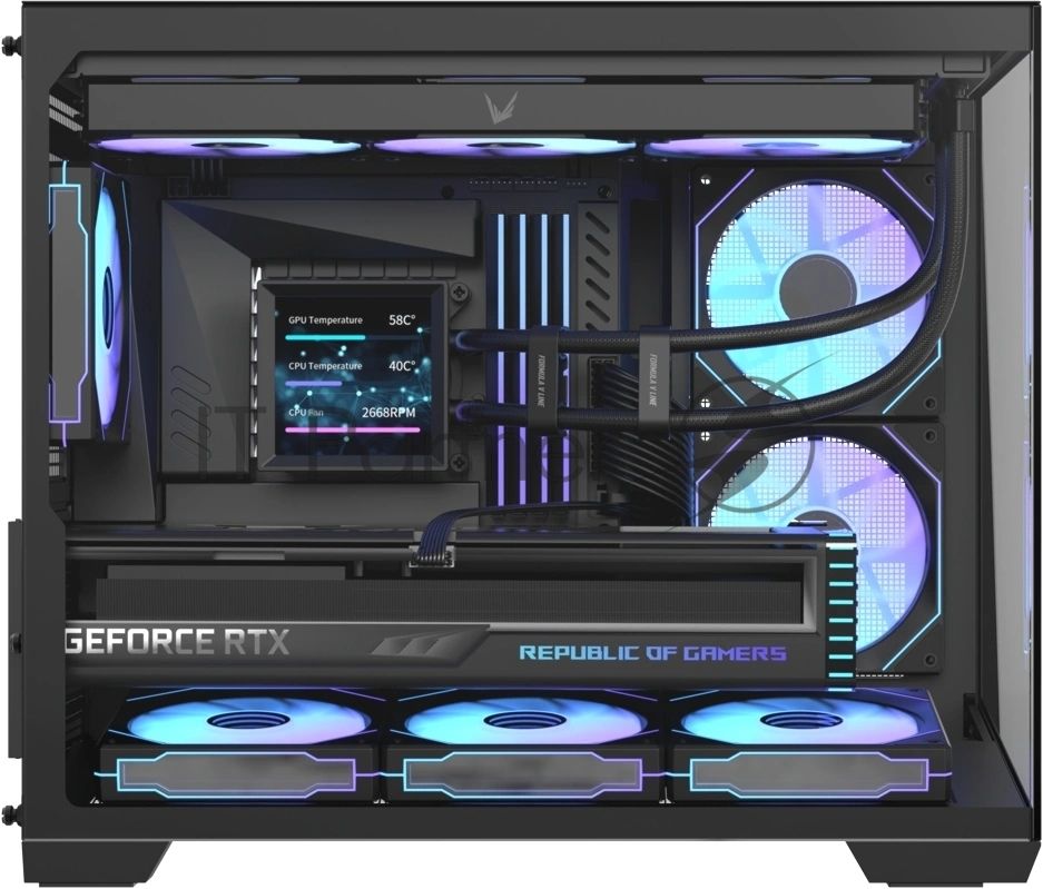 Корпус Formula Crystal Z4M черный без БП mATX 9x120mm 1xUSB3.0 audio bott PSU