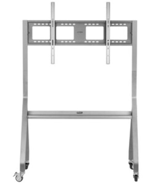 Мобильная стойка напольная Kromax OMEGA-12 silver, 1 шт/уп, Мобильная стойка напольная для TV 32"-120", max вес 80 кг, высота 1640-1820 мм, max VESA 1000x600 мм
