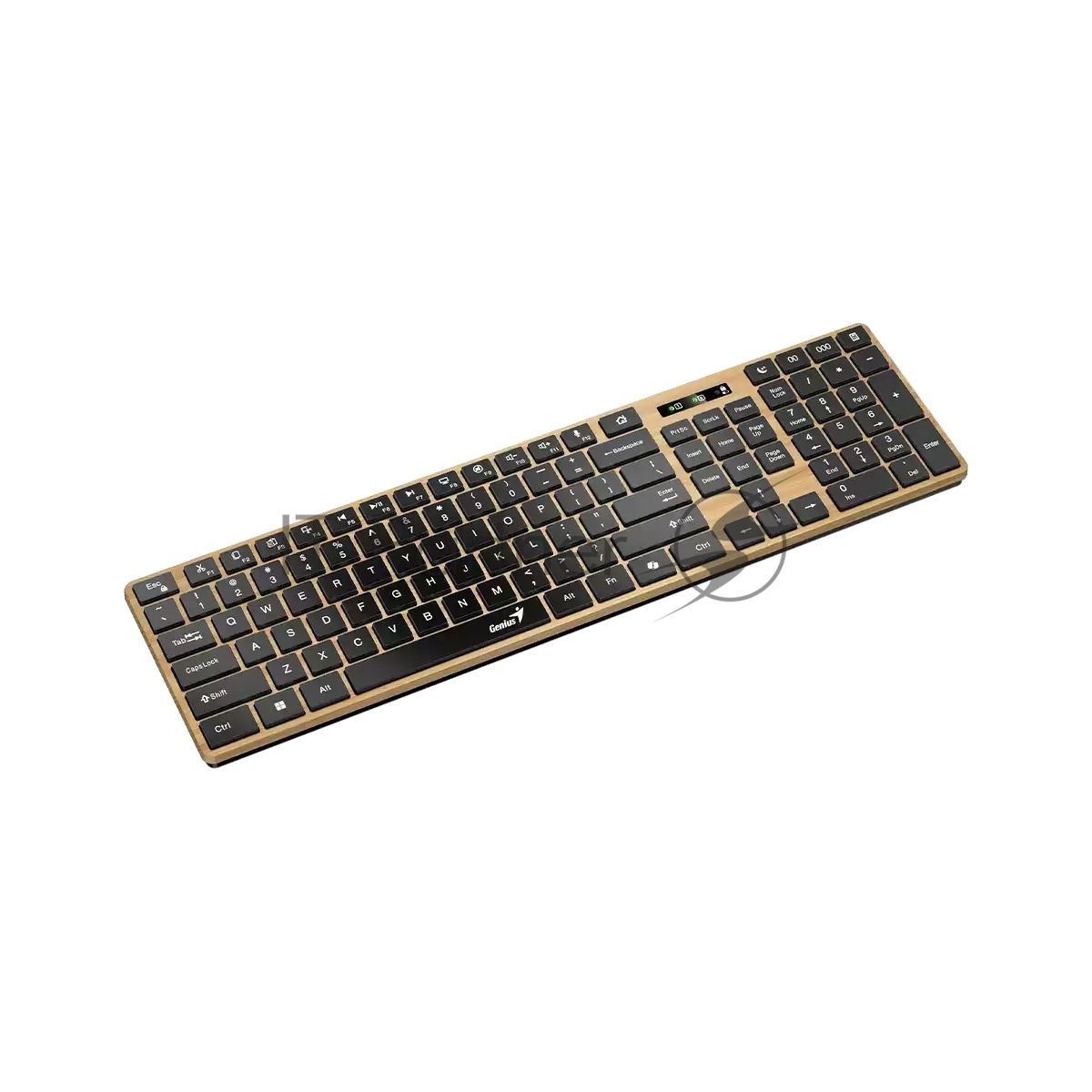 Клавиатура Genius Slimstar 7250BT гибридная, Bluetooth, радиоканал, сосновое дерево/чёрный