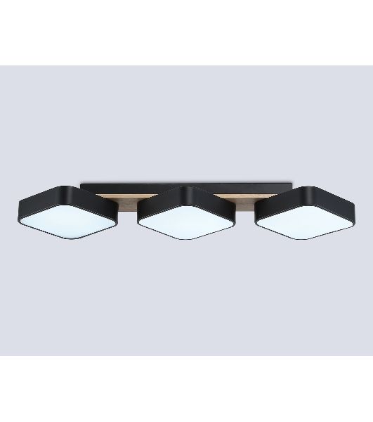 Светильник Ambrella light FL4878/3 BK/WD черный/дерево 54W 3000-6000K 680*200*70 (без ПДУ)