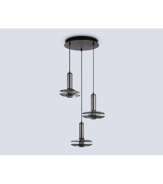 Подвесной светодиодный светильник Ambrella light LH31012/3 GR/SM серый/дымчатый 35W 3000K D450*1790