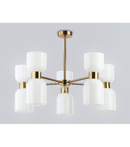 Люстра Ambrella light LH56093/10 BS/FR латунь/белый матовый E14*10 max 40W D700*510