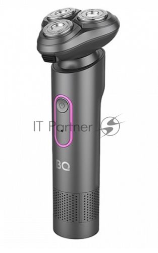 Бритва электрическая BQ SV1008 Gray-Pink. Мощность 5 Вт/Время зарядки 90 минут/Время беспроводной работы 90 минут/Влагозащита IPX6/Электропитание 110-240 В, 50-60 Гц/Ротационная головка бритвы/Мощный мотор/Индикатор заряда батареи/Портативная база для под