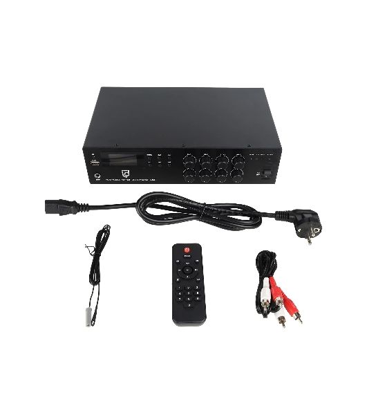 Микшер-усилитель Intrend ITMXAMP-60MT MP3, FM тюнер, USB, Bluetooth, 2хMic/3хLine входы, 1хLine выход,60 Вт, 4/8Ом/100V, IR-пульт в комплекте