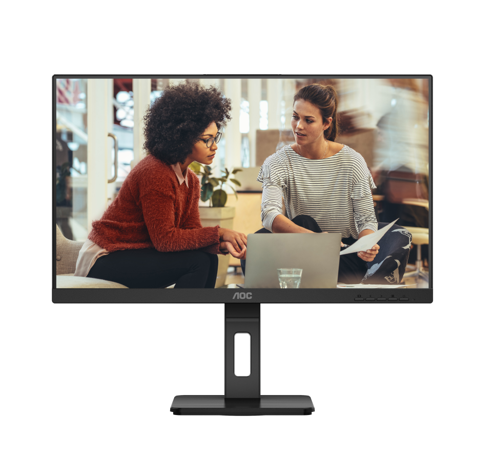 Монитор 27" AOC U27E3UF IPS 3840x2160, 60 Гц, 4 мс, 16:9, 350 кд/м², 2xHDMI 2.0, DP 1.4, 3.5 Jack, динамики (2x2 Вт), USB Hub (4x USB 3.2 Gen 1), HDR10, Adaptive-Sync, черный