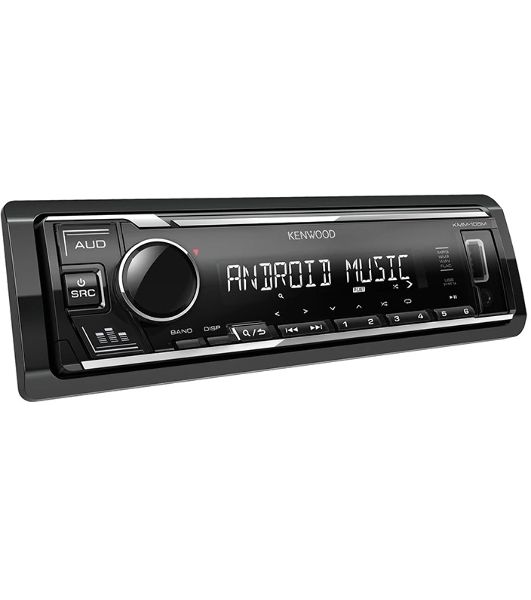 Автомагнитола Kenwood KMM-105M, 1 DIN, USB Type-A, AUX, съёмная панель