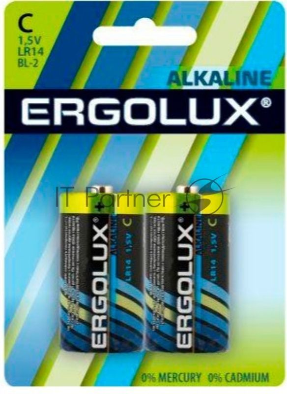 Элемент питания алкалиновый Ergolux LR14 BL-2 LR14 BL-2 1.5В Alkaline (2шт в упаковке)