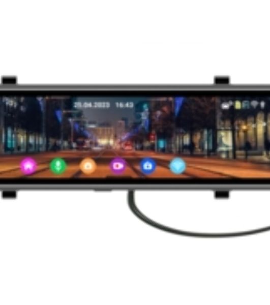 Видеорегистратор TrendVision MR-1100, 3840x2160, 11", с камерой заднего вида, GPS/ГЛОНАСС, Wi-Fi, G-сенсор