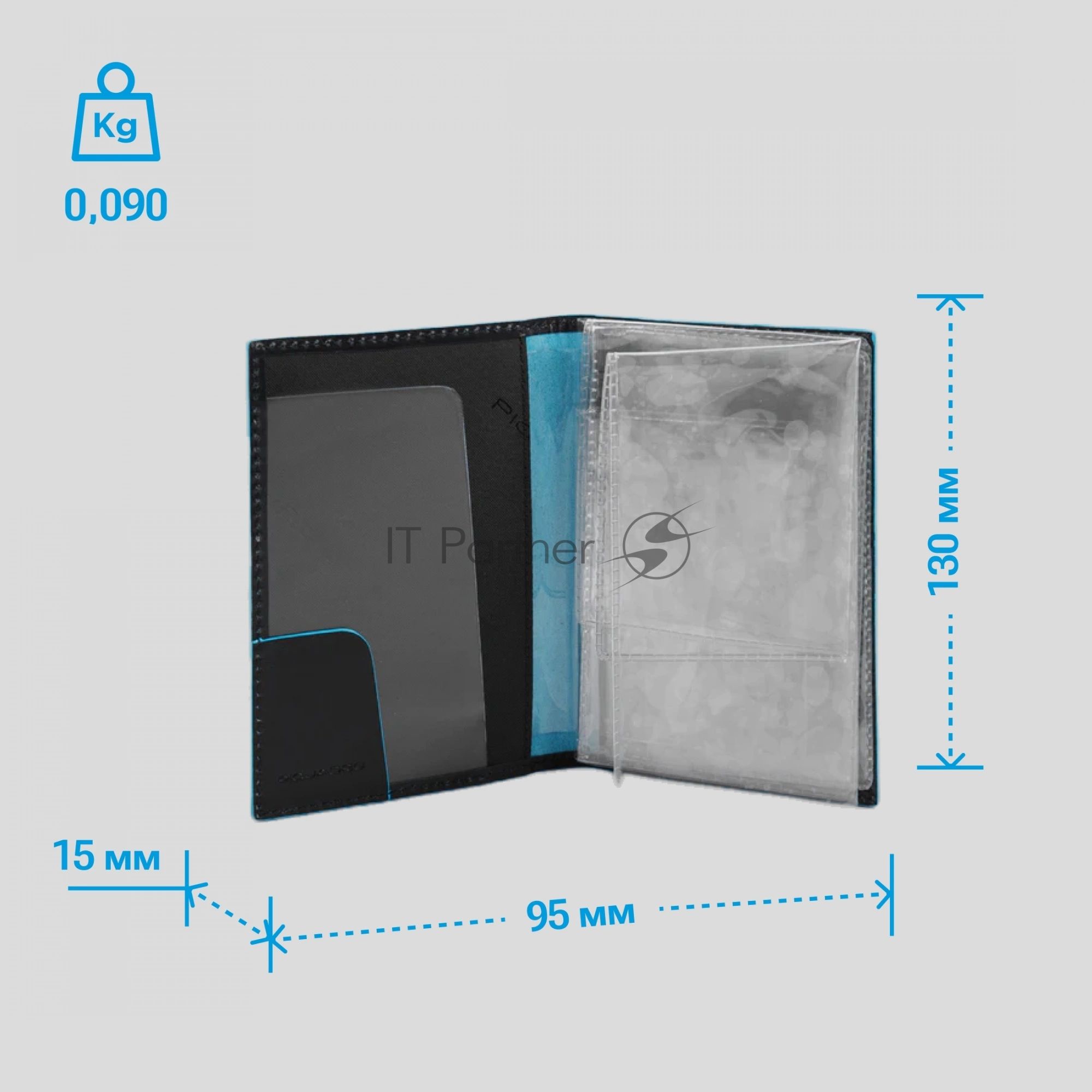 Обложка для документов Piquadro Blue Square PP5256B2/N. черный, натур.кожа