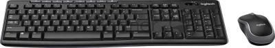 Комплект клавиатура+мышь Logitech MK270 беспроводной, USB, 1000 DPI, чёрный (неоригинальная гравировка)