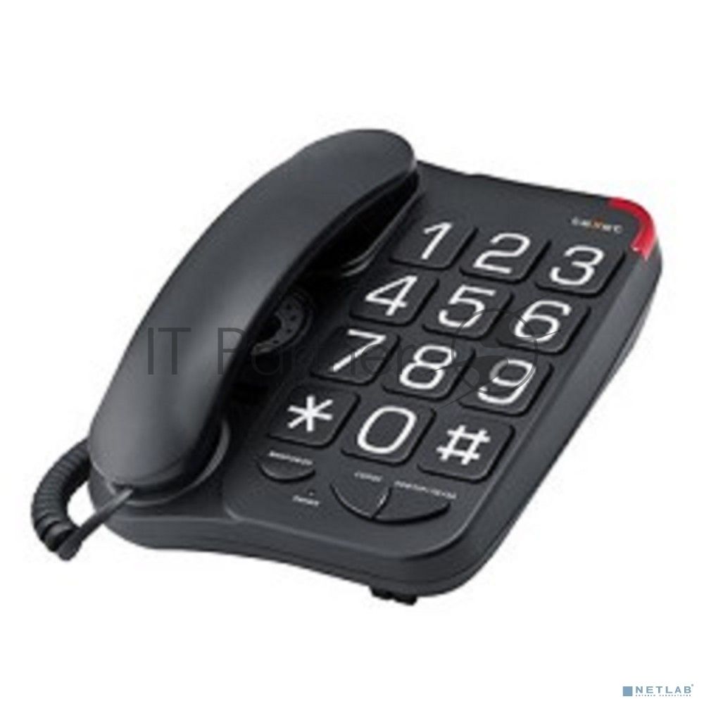 Телефон проводной teXet TX-201 черный