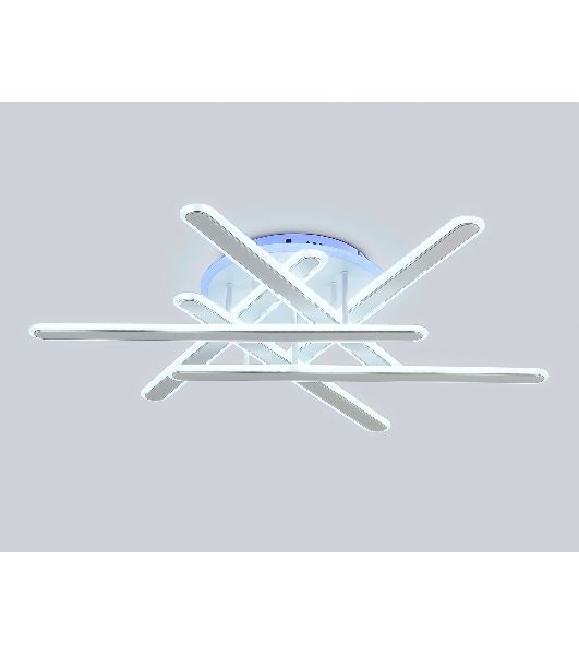 Потолочный светодиодный светильник FA8907 WH/CH белый/хром 135W 3000K-6400K+RGB 800*770*160 (ПДУ РАДИО 2.4G)
