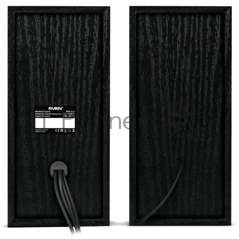 Колонки SVEN SPS-603 черный USB-порт ПК, ноутбука или адаптер 5V DC