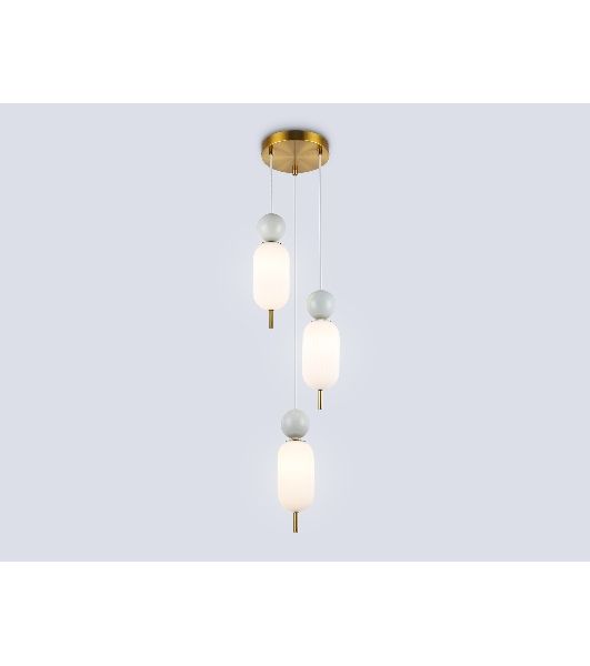 Светильник Ambrella light LH53102/3 BS/GR/FR латунь/серый/белый матовый G9*3 max 28W D260*1525