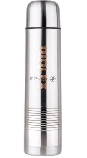 Термос Diolex DXW-500-1 500 мл, с узким горлом,  из нержавеющей стали, c ребристой поверхностью