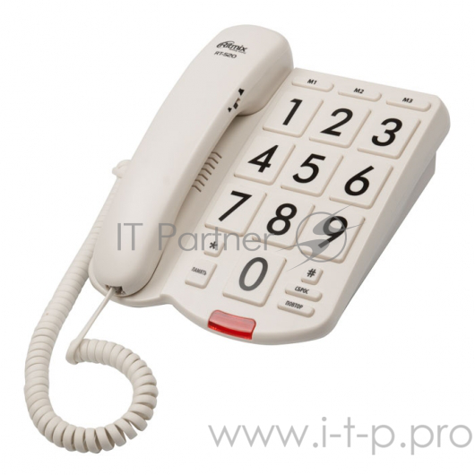 Телефон проводной Ritmix RT-520 слоновая кость