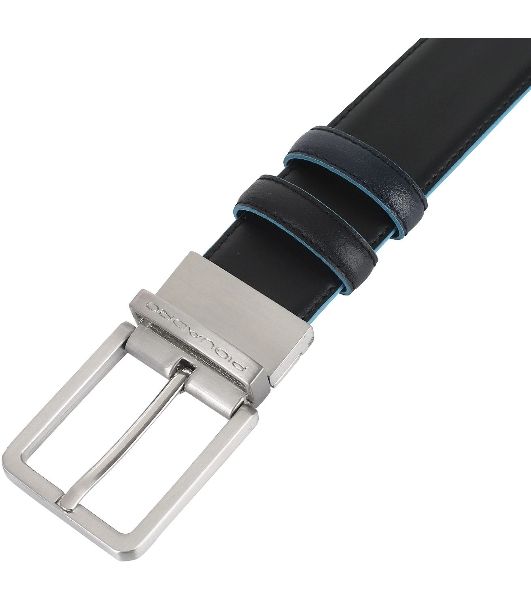 Ремень мужской Piquadro Blue Square CU2619B2/NBLU2, черный/темно-синий, натур.кожа