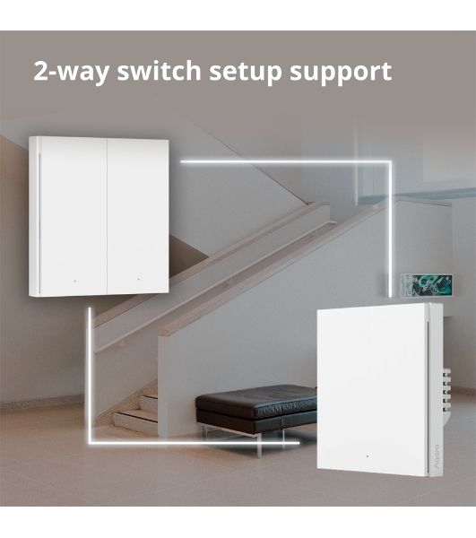 Выключатель умный Aqara Smart wall switch H1 (with neutral, double rocker) WS-EUK04