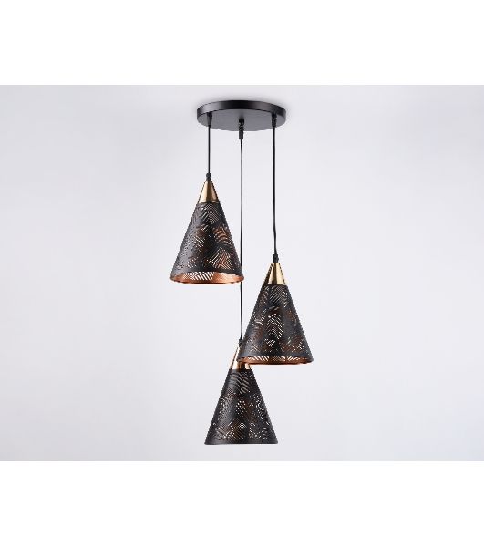 Светильник Ambrella light TR8435/3 BK/FGD черный/золото E27/3 max 40W D360*800
