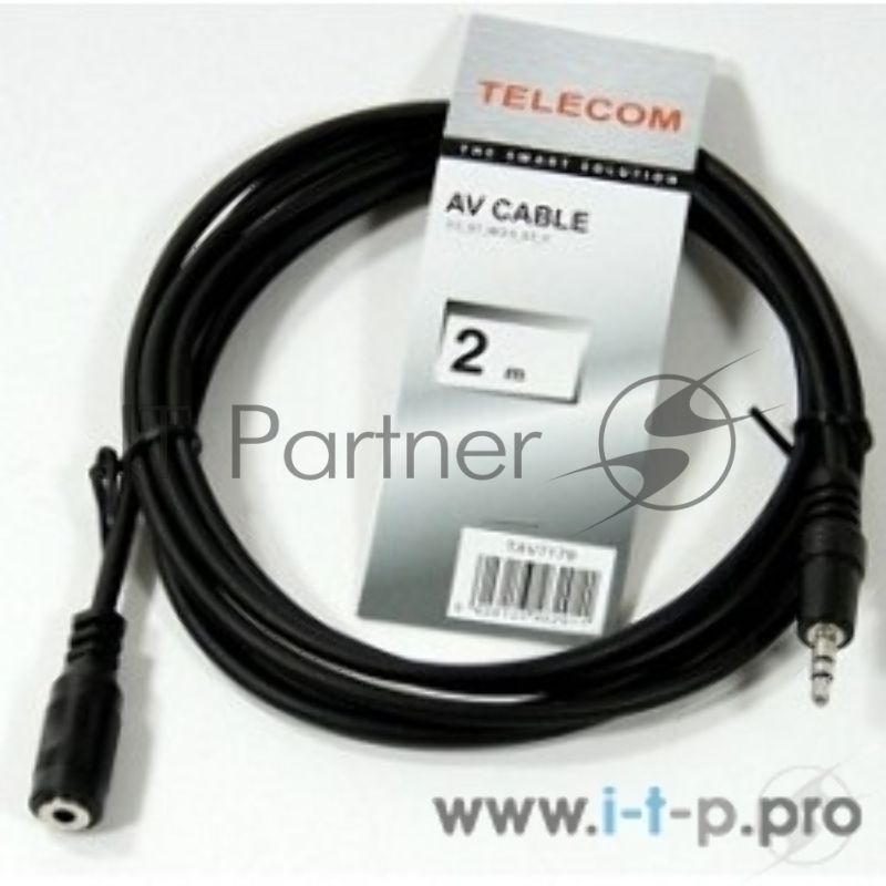 Кабель удлинительный Telecom 3.5 Jack (M) - 3.5 Jack (F), стерео, аудио, 2м