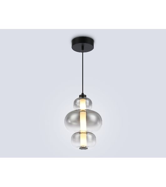 Подвесной светодиодный светильник Ambrella light LH11057 BK/SM черный/дымчатый 18W 3000K D230*350