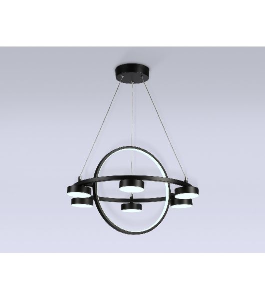 Светильник Ambrella light FL51775/2+6 BK черный 3000K/4200K/6400K 58W D600/380*1200 (ПДУ ИК)