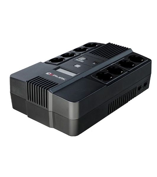 Источник бесперебойного питания Ермак 800 ВА/480 Вт, 8xSchuko, LED, USB (СБП ЕРМАК 220-220.0,8-32-ВНЛ)