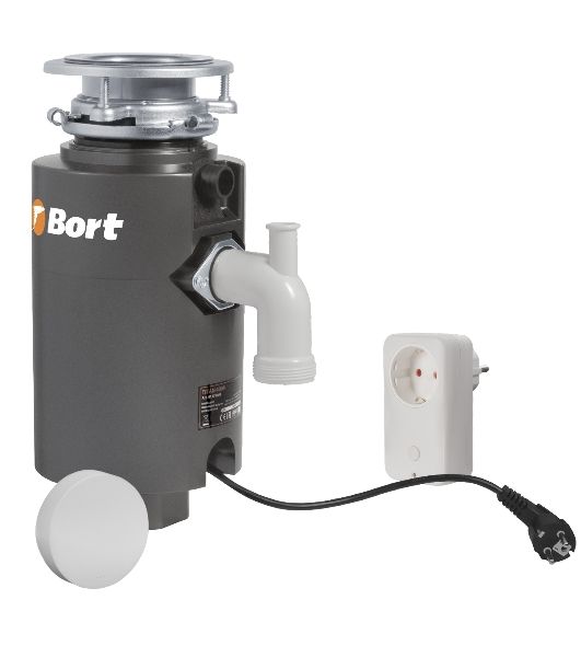 Измельчитель пищевых отходов Bort TITAN 4000 (Control) Мощность л.с. 0,75; 560 Вт; 4,2 кг/мин; 3200 об/мин; 1400 мл; Металл;набор аксессуаров 5 шт [93410242]