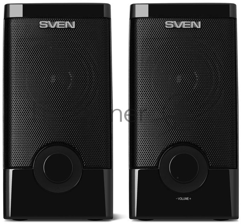 Колонки SVEN 318 черный USB-порт ПК, ноутбука или адаптер 5V DC